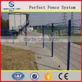 PVC Coated Welded Wire Mesh Fence / 3 Bends Wire Mesh Fence With Post thumbnail-4
