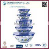 Wholesale Cheap Daily Use Glass Salad Bowl Set of 5 Pcs, Glass Sugar Bowl thumbnail-3