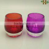 Hand Blown Colored Glass Tea Light Votive Holders thumbnail-1