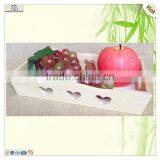 Handle Hole Heart Carving Waving Edge Wooden Tray thumbnail-1