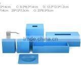 Stoneware Cement Wholesale White Resin Bathroom Accessories Set With Modern Design thumbnail-2