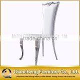 Golden Brushed Stainless Steel Hotel Banquet Chair Dining Room Chair thumbnail-3