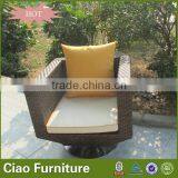 Hot Sell Outside Sofa Chair Leisure Wicker Rotating Coffee Chair thumbnail-3