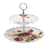 Ceramic Double Layer Cake Plate