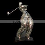 Casting Stainless Steel Abstract Fat Lady Yoga Sculpture thumbnail-1