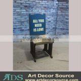 Decoratived Coffee Shop Solid Wood Chair With Custom Words thumbnail-1
