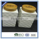 White Colour Coffee Sugar Tea Ceramic Storage Jar thumbnail-2