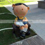 FRP Student Figurine in Garden thumbnail-4
