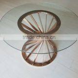 2017 Italian Gold Round Dining Table thumbnail-3
