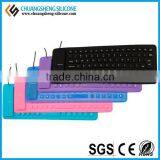 HOT SELLING PC/TABLET WATERPROOF SLIM SILICONE USB KEYBOARD thumbnail-5