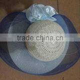 Women Lace Hollow Summer Wedding Lady Straw Hat thumbnail-3