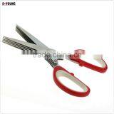 61052 Snipping Shearing Plastic Household Kitchen Stainless Steel 5 Blades Herb Scissors thumbnail-2