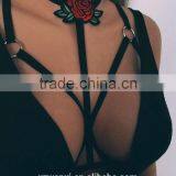 Sexy Garter Belt Stockings Underwear Women Lingerie Pentagram Garter Lace Open Cup Garter Belt Strappy Sexy Lingerie thumbnail-2