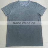 MENS RAW CUT GARMENTS DYED SOLID T-SHIRTS