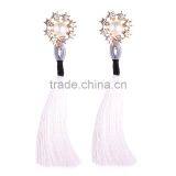 Bohemian Jewelry Imitation Pearls With Long Colorful Tassel Charms Earrings for Women thumbnail-5
