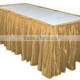 Satin Table Skirting,polyester Table Skirts for Weddings thumbnail-1