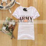 Custom the High Quality Fashion All the Time Cheap Lady's Short Sleeve T-shirt Manufacture China thumbnail-1