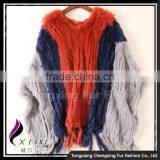 CX-B-15 China Suppliers Wholesale Price Rabbit Fur Winter Shawl Apparel Women Clothes thumbnail-3