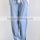 Hot Sell Women Summer Baggy Pants High Street Denim Wide Leg Straight Sweat Pants Jogger Jeans for Women thumbnail-2