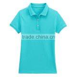Wholesale Latest Slim Fit Blank Polo Shirts Cheap Plain Girls Tshirt thumbnail-3
