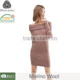 Women Sweater Dress OEM, 100% Cotton Knit Sweater Woman
