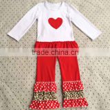 Autumm Baby Clothes Set Beautiful Kids Clothes Boutique Valentine's Day Girls Outfits thumbnail-2