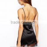 Sexy Applique Bows Adjustable Straps Sleeping Dress With Lace Trim thumbnail-3