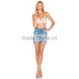 Drawstring Wrap Over Satin Camisole for Women Latest Halter Neck Crop Top thumbnail-6