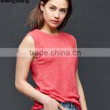 Custom 100% Cotton Vest Women Plain Tank Top Wholesale in Guangzhou thumbnail-5