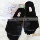 Plush Rabbit Hair Slippers thumbnail-1