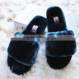 Plush Rabbit Hair Slippers thumbnail-2