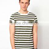 100% Cotton Stripe Men's Tee Shirt thumbnail-1