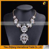 Latest Design Flower Shape China Factory Wholesale Crysal Diamond Stone Jewelry Pearl Necklace thumbnail-1
