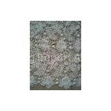 Grey+Green Soft Guipure Chemical Lace Fabric Embroidered