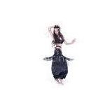 Fashion Black Tribal Belly Dance Costumes With Loose Pants For Practice