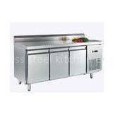 350L Eco Friendly Professional Series Refrigerator With Backrest , Three Doors Under Counter Fridge