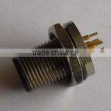 M12 Male Panel PCB Type Front Mounting Waterproof Connector