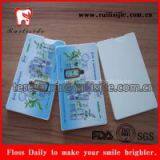 card shape dental floss/flosser tool print private label business information