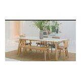 Modern Fresh Style Walnut Dining Table And 6 Chairs With Solid American White Oak thumbnail-1