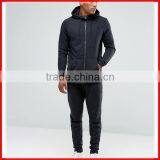 Mens Modern Latest Design Tracksuit Set In Black Wholesale Plain Jogging Suit High Quality Tracksuits thumbnail-1