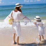 Mother and Daughter White Matching Dresses Mommy and me Clothes Bohemian Beachwear thumbnail-2