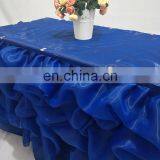 Fancy Organza Ruffled Table Skirting for Wedding thumbnail-6