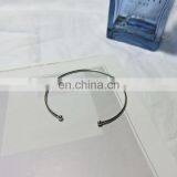 Gold Silver Simple Bangle Open Cuff Women Stretch Bangle Bracelet thumbnail-3