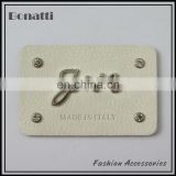 2013 hot clothing metal label with leather base