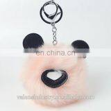 Charm Fashion Girls Handbag Pendant Fluffy Faux Fur 24 Hour Pom Pom Animal Shape Fur Pom Keychain thumbnail-2