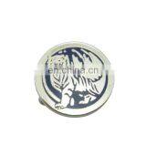 Custom Zinc Alloy Round Tiger Insert Cufflink Manufacturer Cufflink