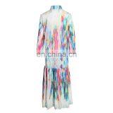 Colorful Women Dress Lantern Sleeve Loose Dresses Female Fashion 2020 thumbnail-3
