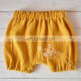 Wholesale Plain Gauze Summer Cotton Baby Toddle Pants Organic Short thumbnail-2