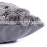 New Style Technology Dark Grey Jacquard Knitted Woven Decorative Cushion Cover thumbnail-5