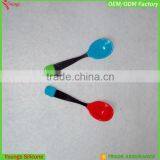 FDA Silicone Spoon With Stainless Steel Handle Silicone Baby Spoon thumbnail-4